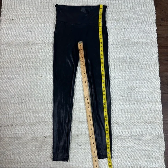 SPANX Leggings Sz M Faux Leather Black - Picture 12 of 17